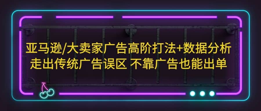 亚马逊/大卖家广告高阶打法+数据分析，走出传统广告误区 不靠广告也能出单-飞鱼网创