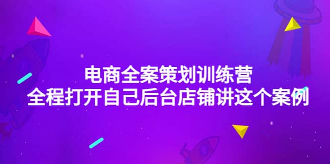 电商全案策划训练营：全程打开自己后台店铺讲这个案例（9节课时）-飞鱼网创