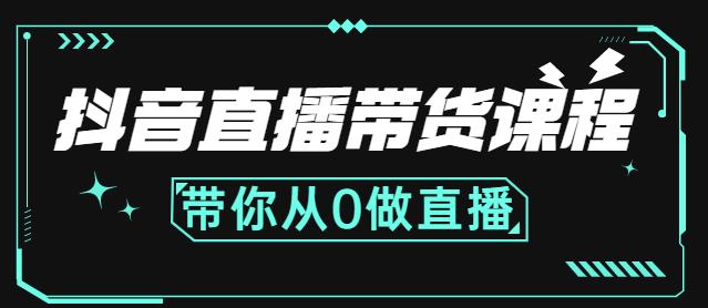 抖音直播带货课程：带你从0开始，学习主播、运营、中控分别要做什么-飞鱼网创