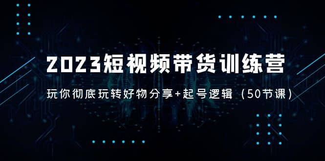 2023短视频带货训练营：带你彻底玩转好物分享+起号逻辑（50节课）-飞鱼网创