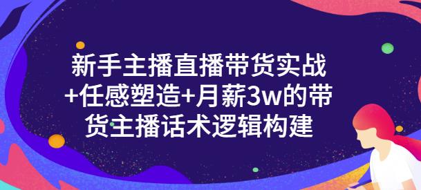 新手主播直播带货实战+信任感塑造+月薪3w的带货主播话术逻辑构建-飞鱼网创