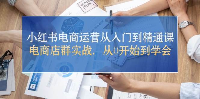 小红书电商运营从入门到精通课，电商店群实战，从0开始到学会-飞鱼网创