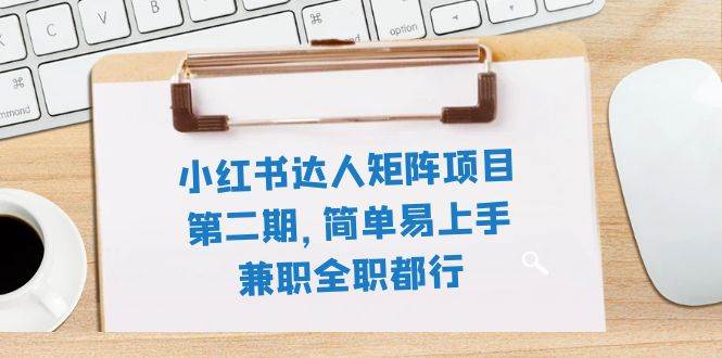 小红书达人矩阵项目第二期，简单易上手，兼职全职都行（11节课）-飞鱼网创