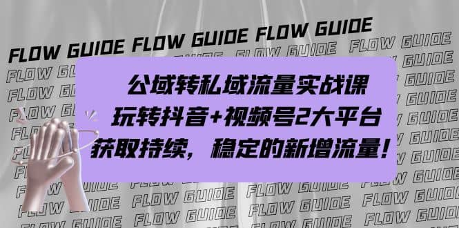 公域转私域流量实战课，玩转抖音+视频号2大平台，获取持续，稳定的新增流量-飞鱼网创