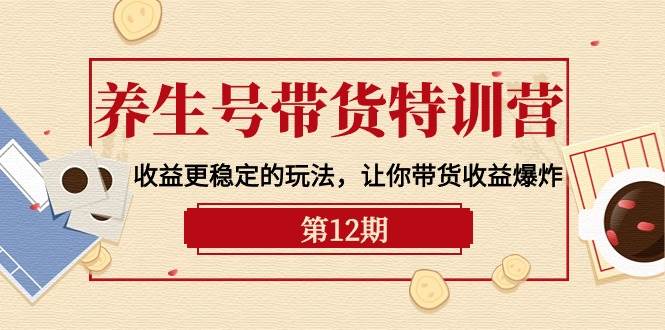 养生号带货特训营【12期】收益更稳定的玩法，让你带货收益爆炸-9节直播课-飞鱼网创