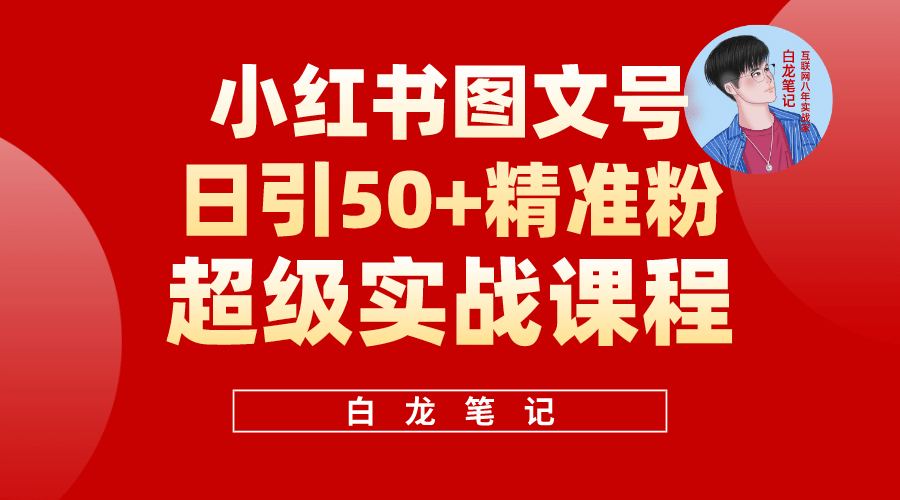 小红书图文号日引50+精准流量，超级实战的小红书引流课，非常适合新手-飞鱼网创