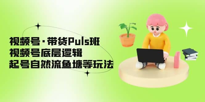 视频号·带货Puls班，视频号底层逻辑，起号自然流鱼塘等玩法-飞鱼网创