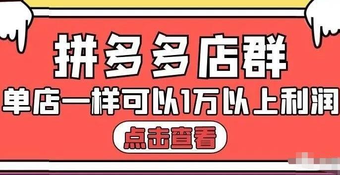 拼多多店群单店一样可以产出1万5以上利润【付费文章】-飞鱼网创