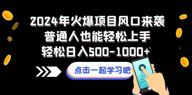 2024年火爆项目风口来袭普通人也能轻松上手轻松日入500-1000+-飞鱼网创