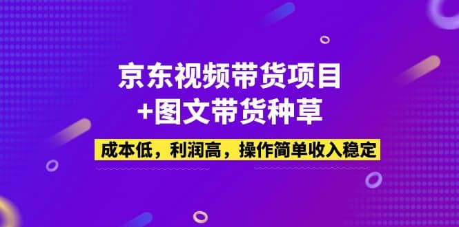 京东视频带货项目+图文带货种草，成本低，利润高，操作简单收入稳定-飞鱼网创