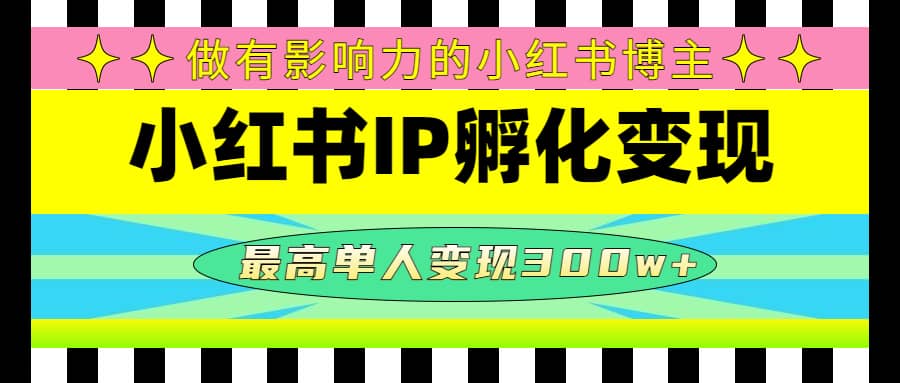 某收费培训-小红书IP孵化变现：做有影响力的小红书博主-飞鱼网创