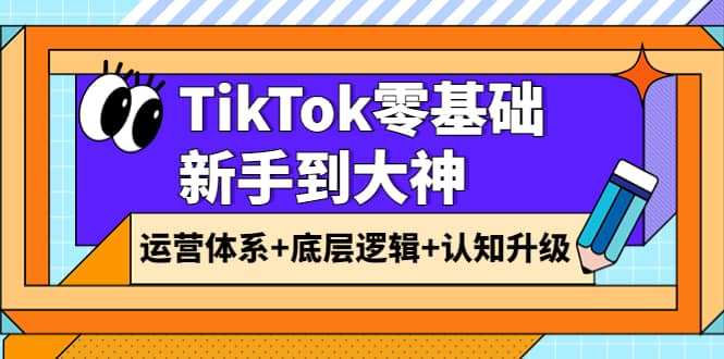 TikTok零基础新手到大神：运营体系+底层逻辑+认知升级（9节系列课）-飞鱼网创