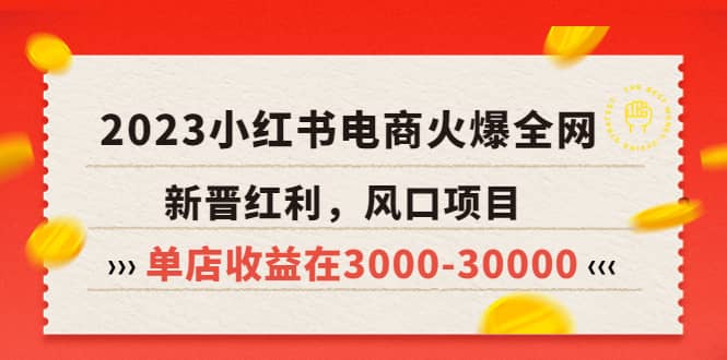 2023小红书电商火爆全网，新晋红利，风口项目，单店收益在3000-30000-飞鱼网创