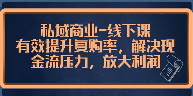 私域商业-线下课，有效提升复购率，解决现金流压力，放大利润-飞鱼网创