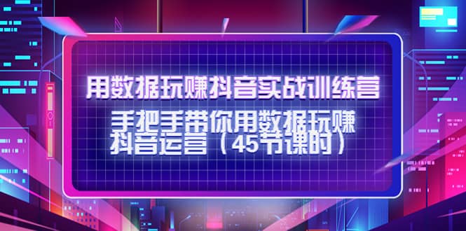 用数据玩赚抖音实战训练营：手把手带你用数据玩赚抖音运营（45节课时）-飞鱼网创