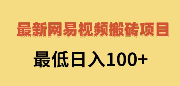 2022网易视频搬砖赚钱，日收益120（视频教程+文档）-飞鱼网创