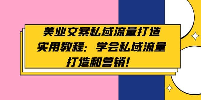 美业文案私域流量打造实用教程：学会私域流量打造和营销-飞鱼网创