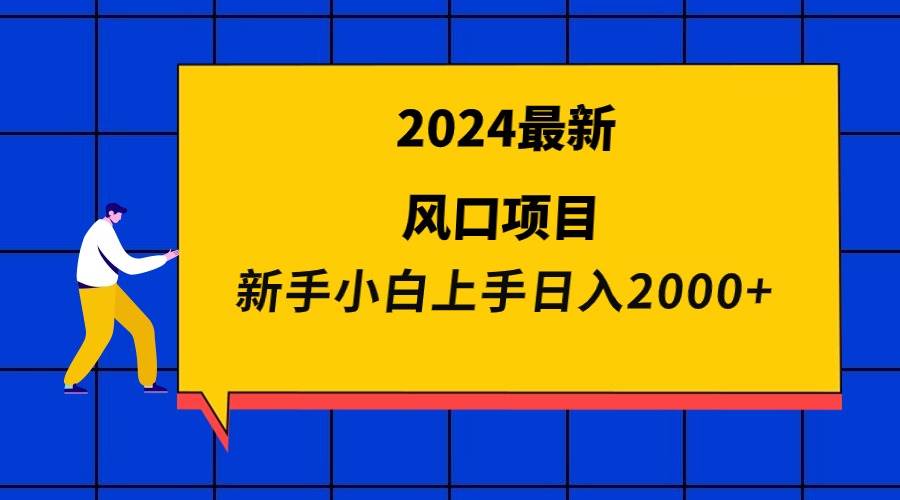 2024最新风口项目 新手小白日入2000+-飞鱼网创