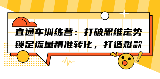 直通车训练营：打破思维定势，锁定流量精准转化，打造爆款-飞鱼网创