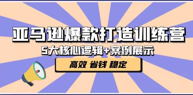 亚马逊爆款打造训练营：5大核心逻辑+案例展示 打造爆款链接 高效 省钱 稳定-飞鱼网创