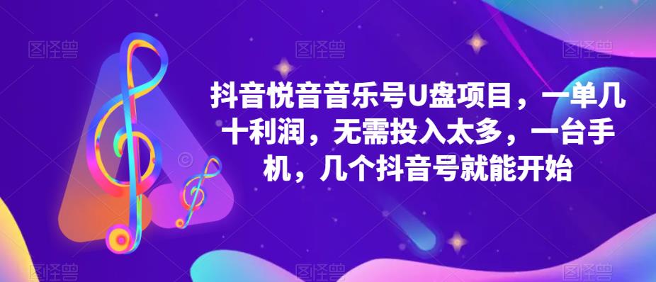 抖音音乐号U盘项目 一单几十利润 无需投入太多 一台手机 几个抖音号就开始-飞鱼网创