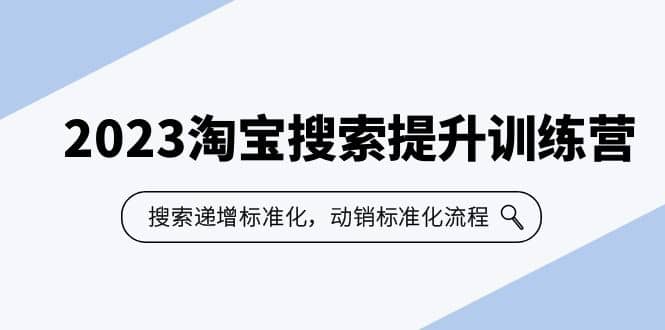 2023淘宝搜索-提升训练营，搜索-递增标准化，动销标准化流程（7节课）-飞鱼网创