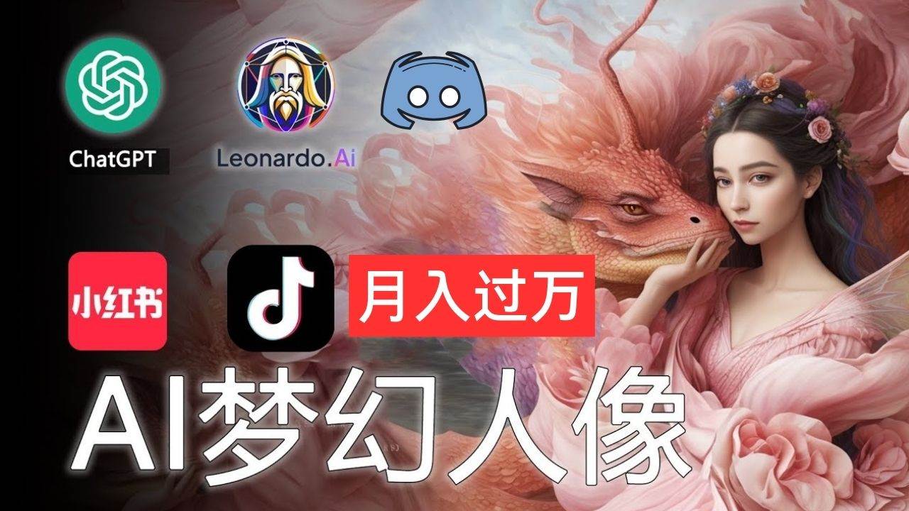 AI摄影梦幻人像：零基础也能月入过万的秘密-飞鱼网创