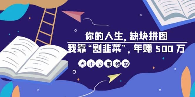 某高赞电子书《你的 人生，缺块 拼图——我靠“割韭菜”，年赚 500 万》-飞鱼网创