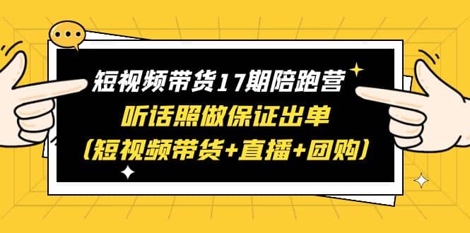 短视频带货17期陪跑营 听话照做保证出单（短视频带货+直播+团购）-飞鱼网创