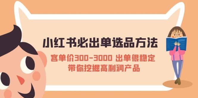 小红书必出单选品方法：客单价300-3000 出单很稳定 带你挖掘高利润产品-飞鱼网创