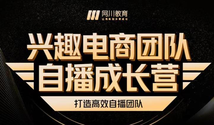 兴趣电商团队自播成长营，解密直播流量获取承接放大的核心密码-飞鱼网创