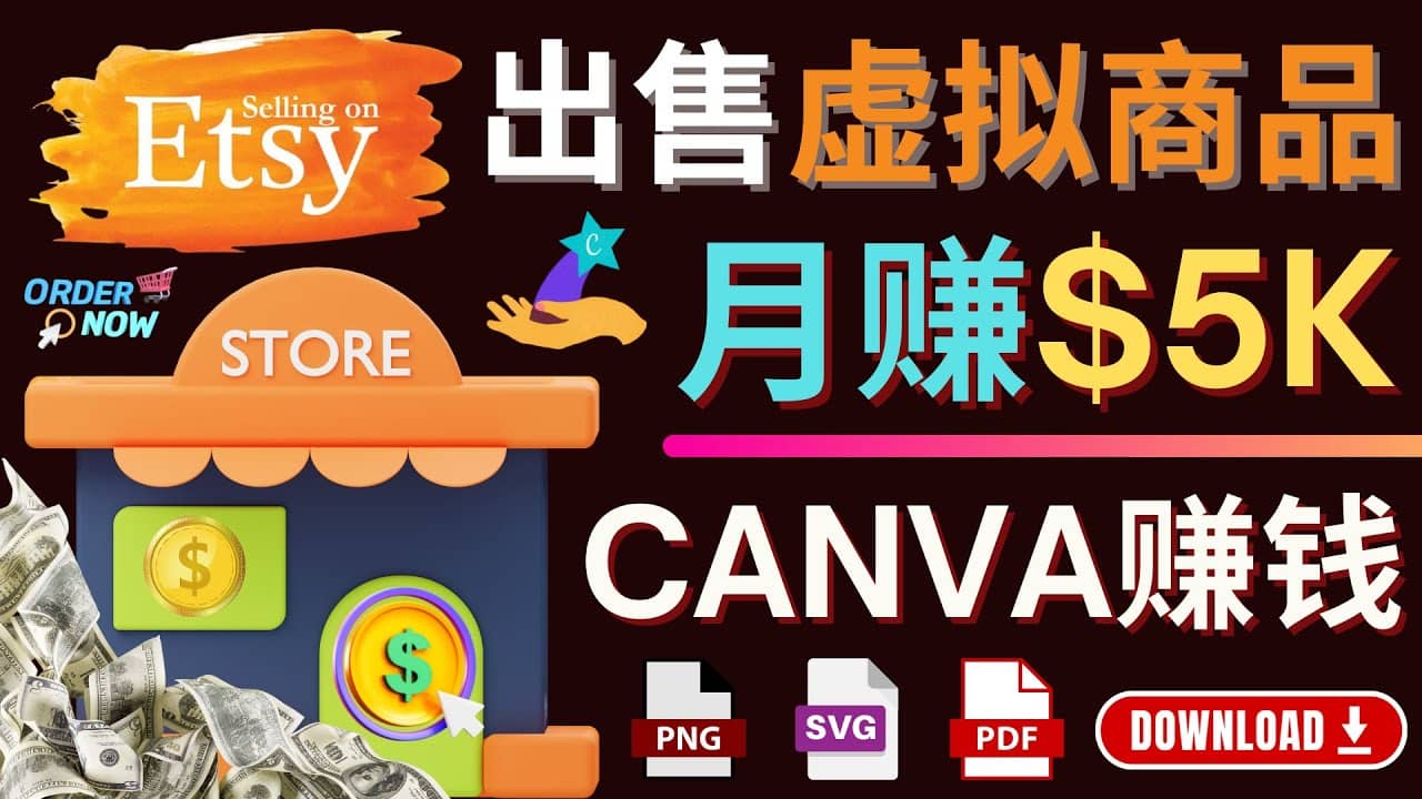 通过Etsy出售Canva模板，操作简单，收益高，月赚5000美元-飞鱼网创