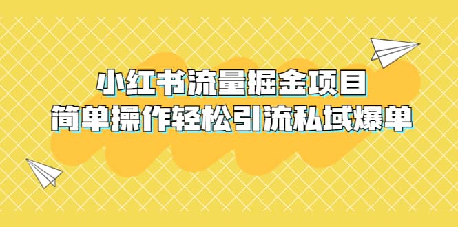 外面收费398小红书流量掘金项目，简单操作轻松引流私域爆单-飞鱼网创