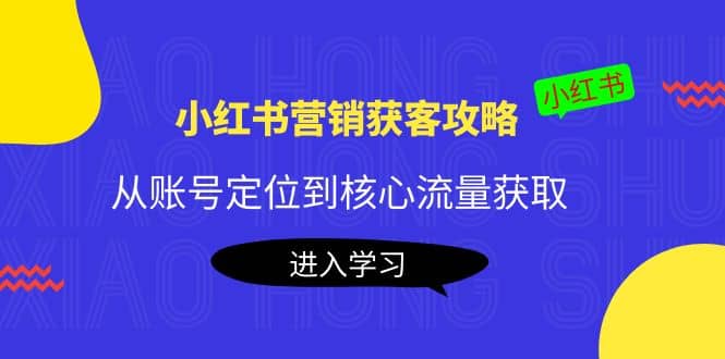 小红书营销获客攻略：从账号定位到核心流量获取，爆款笔记打造-飞鱼网创