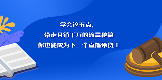 学会这五点，带走月销千万的流量秘籍，你也能成为下一个直播带货王-飞鱼网创