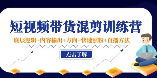 短视频带货混剪训练营：底层逻辑+内容输出+方向+快速涨粉+直播方法！-飞鱼网创