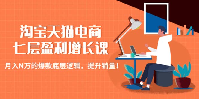 淘宝天猫电商七层盈利增长课：月入N万的爆款底层逻辑，提升销量-飞鱼网创