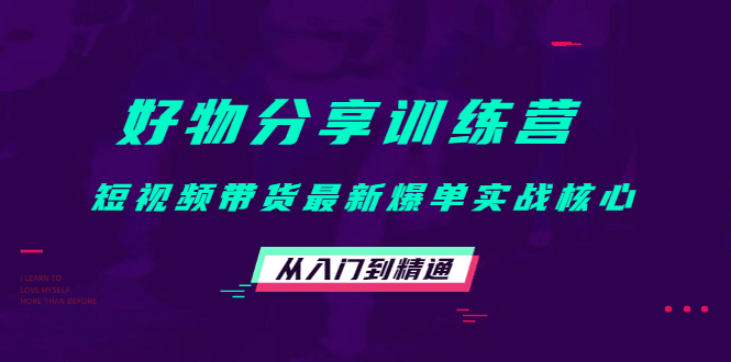 好物分享训练营：短视频带货最新爆单实战核心，从入门到精通-飞鱼网创