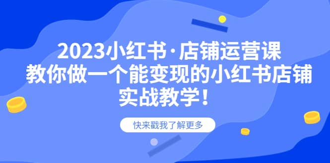 2023小红书·店铺运营课，教你做一个能变现的小红书店铺，20节-实战教学-飞鱼网创