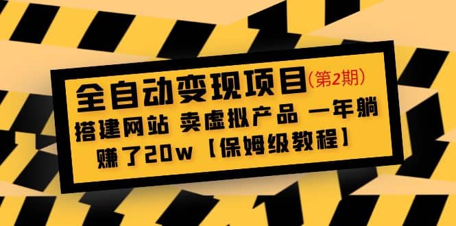 全自动变现项目第2期：搭建网站 卖虚拟产品 一年躺赚了20w【保姆级教程】-飞鱼网创