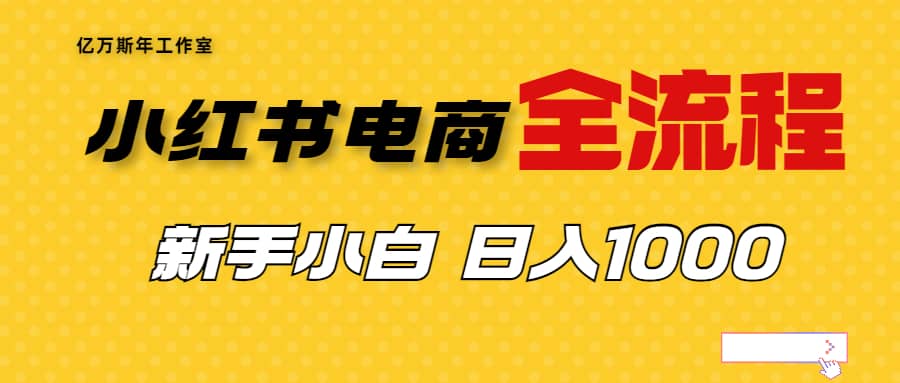 外面收费4988的小红书无货源电商从0-1全流程，日入1000＋-飞鱼网创