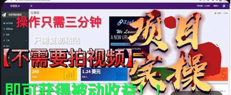 最新国外掘金项目 不需要拍视频 即可获得被动收益 只需操作3分钟实现躺赚-飞鱼网创