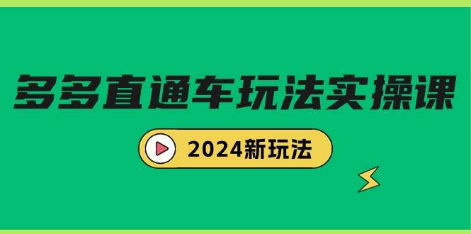 多多直通车玩法实战课，2024新玩法（7节课）-飞鱼网创