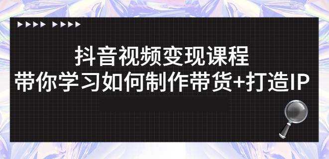 抖音短视频变现课程：带你学习如何制作带货+打造IP【41节】-飞鱼网创