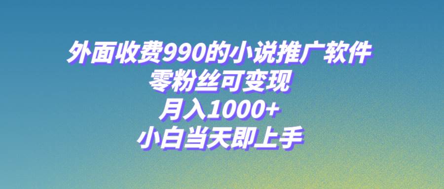 小说推广软件，零粉丝可变现，月入1000+，小白当天即上手【附189G素材】-飞鱼网创