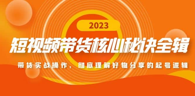 短视频带货核心秘诀全辑：带货实战操作，彻底理解好物分享的起号逻辑-飞鱼网创