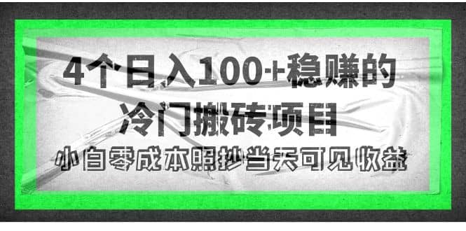 4个稳赚的冷门搬砖项目-飞鱼网创