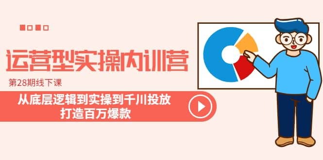 运营型实操内训营-第28期线下课 从底层逻辑到实操到千川投放 打造百万爆款-飞鱼网创