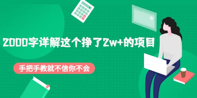 2000字详解这个挣了2w+的项目，手把手教就不信你不会【付费文章】-飞鱼网创