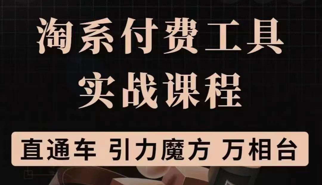 淘系付费工具实战课程【直通车、引力魔方】战略优化，实操演练（价值1299）-飞鱼网创